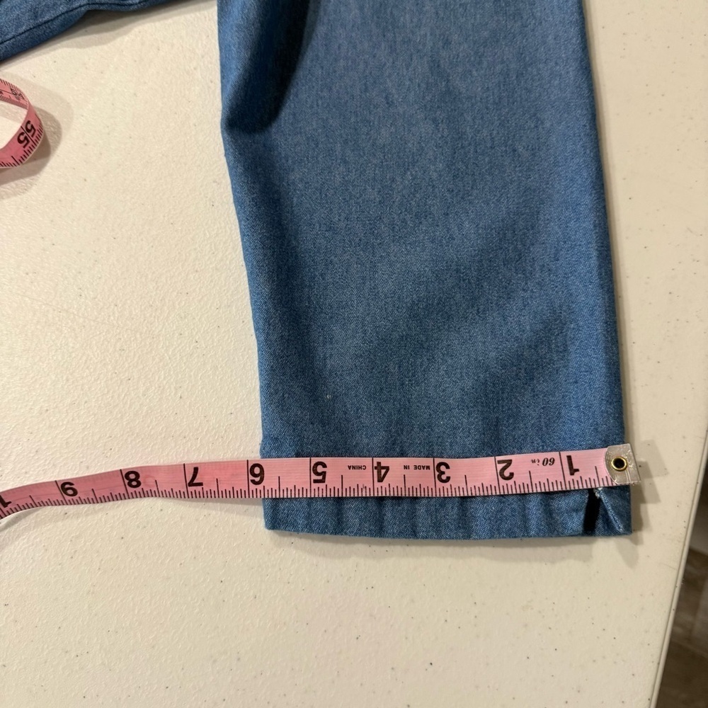 Vintage Koret Denim Shirt Embroidery Art to Wear Embellished Beads Size Large - Picture 10 of 15